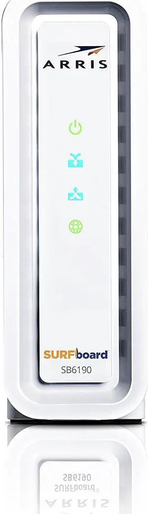ARRIS SURFboard White SB6190 DOCSIS 3.0 Cable Modem Approved for PenTeleData, Wide Open West / WOW, Cable One, Comcast / Xfinity, Time Warner Cable / TWC ARRIS SURFboard White SB6190 DOCSIS 3.0 Cable Modem Approved for PenTeleData, Wide Open West / WOW, Cable One, Comcast / Xfinity, Time Warner Cable / TWC