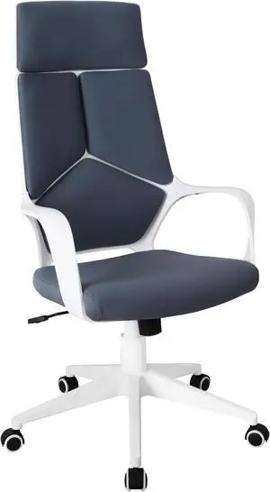 Techni Mobili Modern Studio Office Chair, Grey/White