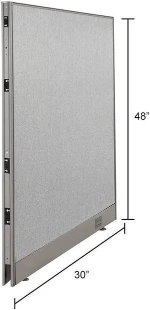 GOF Single Panel Office Partition, Large Fabric Room Divider, Custom Built Cubicle Workstation (30" W x 48" H) GOF Single Panel Office Partition, Large Fabric Room Divider, Custom Built Cubicle Workstation (30" W x 48" H)