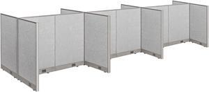 GOF 6-Person Workstation Cubicle, Freestanding Office Partition Divider for Office, School, Library, Call Center, and PC Gaming Room (60"D x 180"W x 48"H)