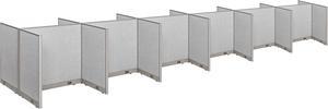 GOF 12-Person Workstation Cubicles, Freestanding Office Partition, Room Dividers for School, Library, Call Center, and PC Gaming Room (60"D x 288"W x 48"H)