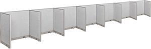 GOF 7-Person Workstation Cubicles, Freestanding Office Partition, Room Dividers for School, Library, Call Center, and PC Gaming Room (30"D x 336"W x 48"H)