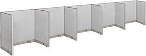 GOF 5-Person Workstation Cubicles, Freestanding Office Partition, Room Dividers for School, Library, Call Center, and PC Gaming Room (30"D x 240"W x 48"H)