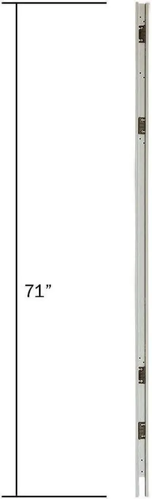GOF Office Partition Wall-Mount Connectors for Freestanding Privacy Wall Panels, Full Fabric Room Dividers, Custome Built Cubicle Workstations, Parts & Accessories (72" H, Wall Mount)