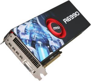 MSI Radeon HD 6990 DirectX 11 R6990-4PD4GD5 4GB 256-Bit GDDR5 PCI Express 2.1 x16 HDCP Ready CrossFireX Support Video Card with Eyefinity