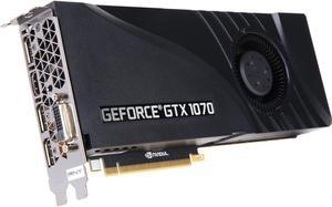 PNY GeForce GTX 1070 DirectX 12 VCGGTX10708PB 8GB 256-Bit GDDR5 PCI Express 3.0 x16 SLI Support Video Card
