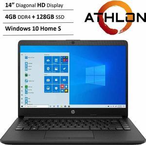 HP 14" HD WLED Backlit High Performance Business Laptop, AMD Athlon Silver 3050U up to 3.2GHz, 4GB DDR4, 128GB SSD, Wireless-AC, HDMI, Bluetooth, Webcam, SD Card Reader, Windows 10 S mode
