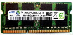 SAMSUNG 8GB 204-Pin DDR3 SO-DIMM DDR3 1600 (PC3 12800) Laptop Memory Model M471B1G73BH0-CK0