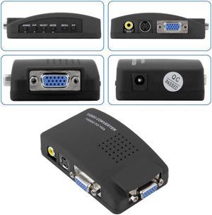 1pcs Composite Video AV S-Video RCA to PC Laptop VGA TV Converter adapter box Hot Worldwide Promotion