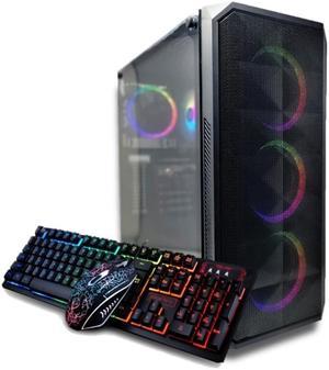 Odyssey Darkus Custom Gaming PC, RGB LED Fans, Intel Core i5 3.2GHz, 16GB RAM, 1TB SSD, GTX 1660 SUPER, Wi-Fi, Windows 10