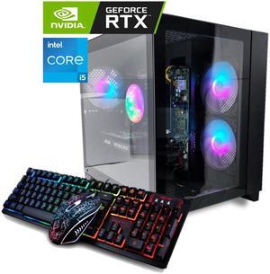 Odyssey Vesta Custom Gaming PC, RGB LED Fans, Intel Core i5 2.7GHz, 16GB DDR4 RAM, 1TB SSD, GeForce RTX 3050 6GB GDDR6 Wi-Fi BT Win 10