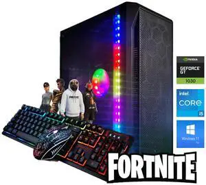 Odyssey Essentials 2025 V2 Custom Gaming PC, RGB Intel Core i5-8500 upto 4.1GHz, 16GB DDR4 RAM, 1TB NVMe SSD, GeForce GT 1030, Wi-Fi BT Windows 11 Pro Keyboard & Mouse