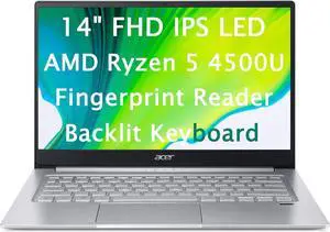 Acer Swift 3 SF314-42 14" 1920X1x1080 Full HD Laptop, AMD Ryzen 5 4500U 2.38GHz, 8GB RAM, 1TB NVMe SSD, Fingerprint Reader, Backlit Keyboard, Win 11 Pro Grade A