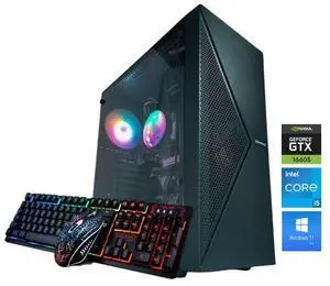 Odyssey Sahara V1 Custom Gaming PC, RGB Intel Core i5-8500 upto 4.1GHz, 16GB DDR4 RAM, 1TB NVMe SSD, GeForce GTX 1660S, Wi-Fi BT Windows 11 Pro