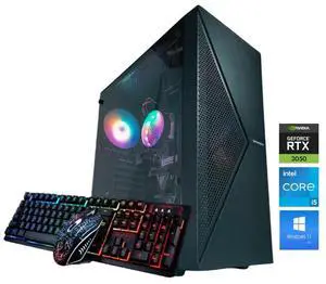 Odyssey Sahara V1 Custom Gaming PC, RGB Intel Core i5-8500 upto 4.1GHz, 16GB DDR4 RAM, 1TB NVMe SSD, GeForce RTX 3050, Wi-Fi BT Windows 11 Pro