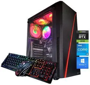 Odyssey Sahara R1 Custom Gaming PC, RGB Intel Core i5-8500 upto 4.1GHz, 16GB DDR4 RAM, 1TB NVMe SSD, GeForce RTX 3050, Wi-Fi BT Windows 11 Pro