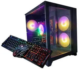 Odyssey Vesta V2 Custom Workstation PC, RGB LED Fans, Intel Core i7-9700 upto 4.7GHz, 16GB DDR4 RAM, 1TB SSD, Wi-Fi BT Windows 11 Pro