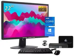 ODYPC DELL OptiPlex Micro Desktop Bundle Intel Core i7 up to 3.8GHz, 16GB 512GB SSD WiFi Windows 11 Pro 22" FHD Monitor with Keyboard and Mouse ODYPC DELL OptiPlex Micro Desktop Bundle Intel Core i7 up to 3.8GHz, 16GB 512GB SSD WiFi Windows 11 Pro 22" FHD Monitor with Keyboard and Mouse