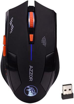 AZZOR Rechargeable Wireless Illuminate Computer Mouse Mice Laser Gaming 2.4G Gamer Silence Lithium Battery Build-in