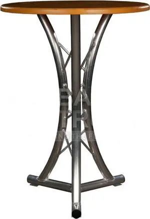 Global Truss Truss Table - Solid Wood Top Truss Table - 3.28Ft Height, 80Cm Dia