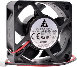 AFB0524HHD 5cm 5020 DC24V 0.14A 2 line double ball bearing large air volume inverter cooling fan