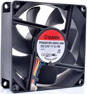 PF80251B1-D04C-S99 8cm 8025 80x80x25mm 12V 4.1W 4 line server chassis CPU cooling fan