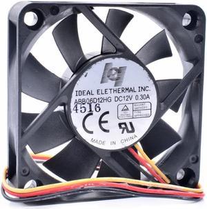 ABB06D12HG 6cm 6013 12V 0.30A chassis power supply speed monitoring large air volume cooling fan