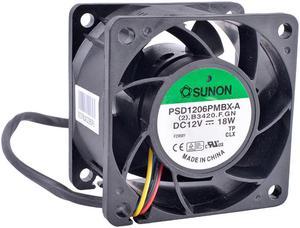 PSD1206PMBX-A 6cm 60mm fan 6038 12V 18W Double ball bearing large air volume server cooling fan