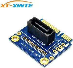 XT-XINTE mSATA to SATA Converter Card Mini SATA to 7Pin PCI-e Extension Adapter board Half-size for 2.5" 3.5" HDD SSD Hard Drive