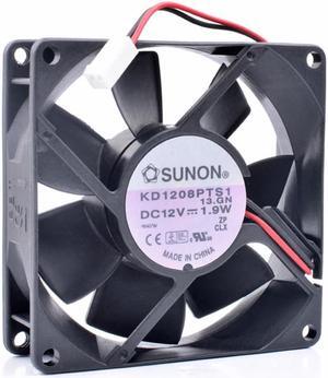 KD1208PTS1 8025 8cm 80x80x25mm 12V 1.9W computer chassis power cooling fan