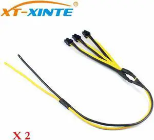 2Pcs S7/S9 to Triple 3X PCI-E PCIe PCI Express 6Pin Graphic Card Splitter Power Cable Cord for BTC miner Machine 12AWG+18AWG