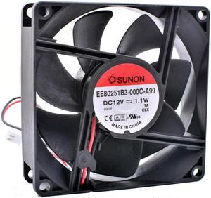 EE80251B3-000C-A99 8cm 8025 12V 1.1W Double ball bearing mute air volume computer power cooling fan