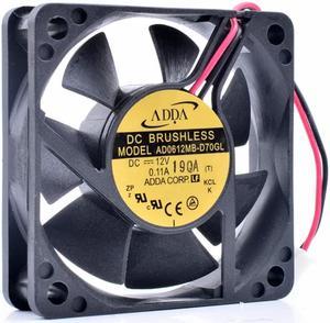 AD0612MB-D70GL 6cm 6015 12V 0.11A 2pin power charger silent cooling fan