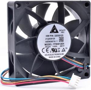 FFB0812EH 8cm 8025 80x80x25mm 80mm fan 12V 0.80A 4 line server large air volume cooling fan