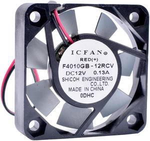 ICFAN F4010GB-12RCV 4cm 40x40x10mm 40mm fan DC12V 0.13A fan blade with metal sheet, high temperature resistant cooling fan
