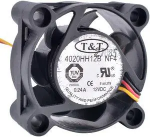 New 4020HH12B NF4 4cm 4020 40mm fan 12V 0.24A 3-wire belt monitoring speed double ball bearing large air volume cooling fan