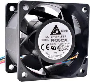 PFC0612DE 6cm 60mm fan 6038 60mm fan DC12V 1.68A 4-wire PWM server power large air volume cooling fan