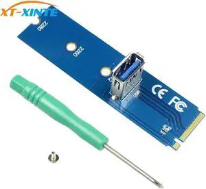 For NGFF M.2 to PCI-E X16 Slot M2 to USB 3.0 Pcie Riser Card Extension Cable Male To Female Adapter Miner card For BTC Litecoin For NGFF M.2 to PCI-E X16 Slot M2 to USB 3.0 Pcie Riser Card Extension Cable Male To Female Adapter Miner card For BTC Litecoin