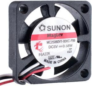 MC25060V1-000C-F99 2506 25x25x6mm 25mm 5V 0.58W 3-wire miniature slim cooling fan