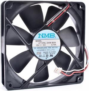 4710NL-04W-B59 12cm 12025 120x120x25mm 120mm fan DC12V 0.74A chassis server 3 line cooling fan