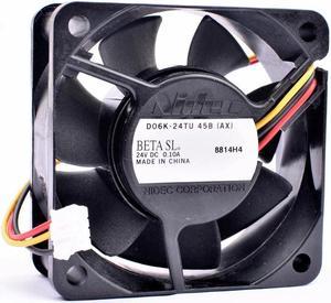 D06K-24TU 45B 6cm 60mm fan 60x60x25mm 6025 DC24V 0.10A 3-line silent inverter cooling fan