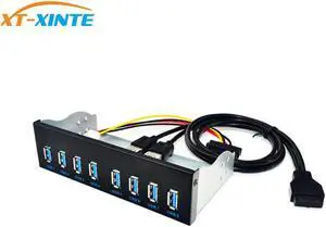 XT-XINTE 8 Port USB Hub USB3 5.25 USB 3.0 Front Panel Splitters USB 3.0 Hub for USB3.0 HUB Splitter Hubs for Computer