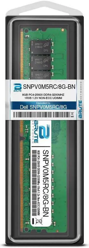 SNPV0M5RC/8G - Dell Compatible 8GB PC4-25600 DDR4-3200Mhz 1Rx8 1.2v Non-ECC UDIMM