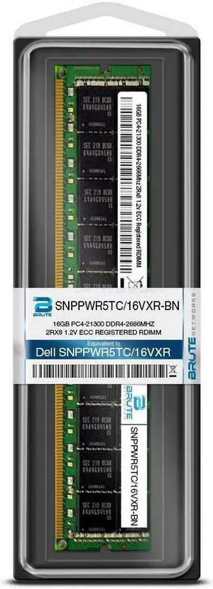 SNPPWR5TC/16VXR - Dell Compatible 16GB PC4-21300 DDR4-2666Mhz 2Rx8 1.2v ECC Registered RDIMM