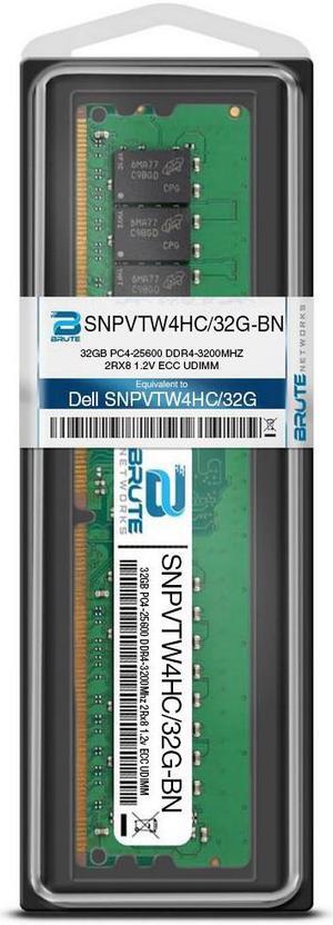 SNPVTW4HC/32G - Dell Compatible 32GB PC4-25600 DDR4-3200Mhz 2Rx8 1.2v ECC UDIMM