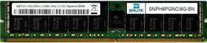 SNPH8PGNC/8G - Dell Compatible 8GB PC4-17000 DDR4-2133Mhz 2Rx8 1.2v Registered RDIMM