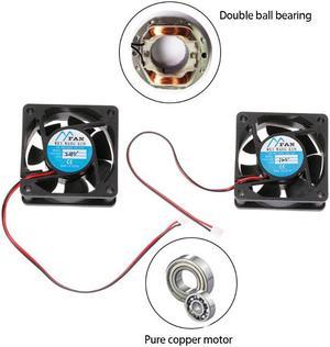 60mmx60mmx25mm DC 12V 24V 2-Pin Cooler Brushless PC CPU Case Cooling Fan 6025