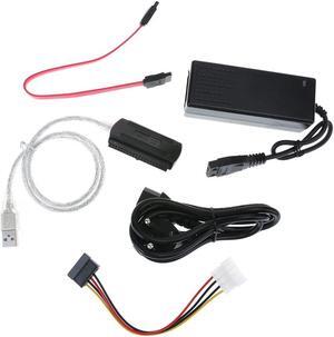 Drive to USB 2.0 Converter Cable SATA Data Cable for 2.5/3.5 in ATA I/II/III  IDE HDD with External Power Cable