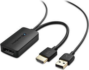 HDMI to DisplayPort Adapter (HDMI to DP Adapter) with 4K Video Resolution Support