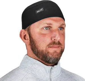 Ergodyne Chill Its 6630 Skull Cap, Lined with Terry Cloth Sweatband, Sweat Wicking, Black
